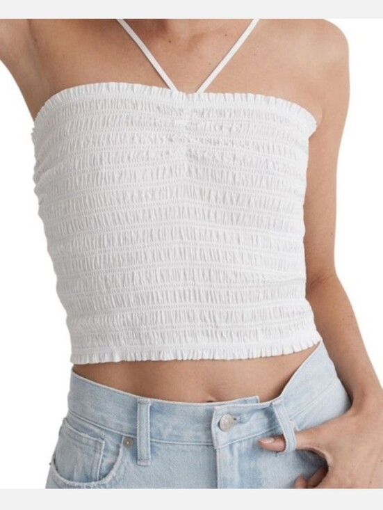 Madewell Tops - NWT Madewell Lexi Crinkle Crop Top